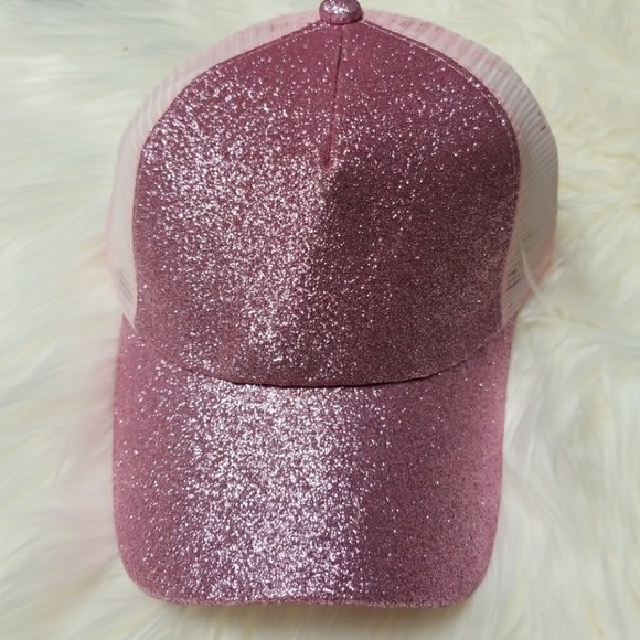 Glitter Ponytail Baseball Hat - Picture 4 of 8